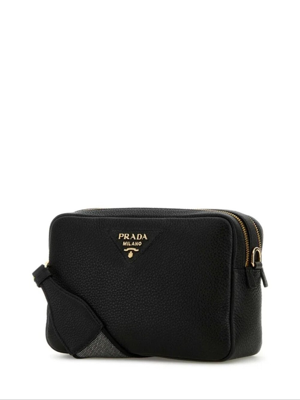 Prada Black Leather Bag with Gold Hardware